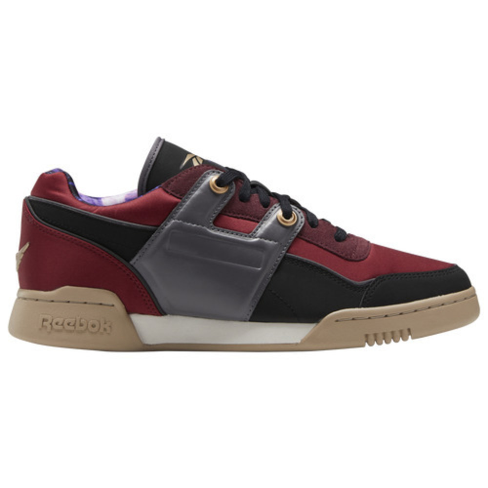 Reebok Mens Reebok Workout Training Shoes, Black/Maroon, 10